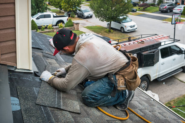 Professional Roof Installation technician working in Springfield, MA